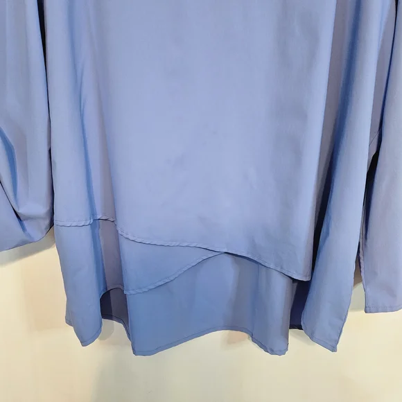 Coolibar Sky Blue Asymmetrical Tunic Top UPF50 Spring Summer Resort Vacation - Picture 6 of 15